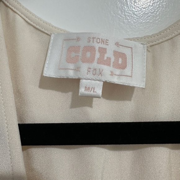 Stone cold fox friar white lace v neck long sleeve maxi gown boho festival M/L - Picture 14 of 17